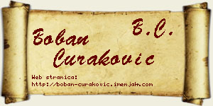 Boban Curaković vizit kartica